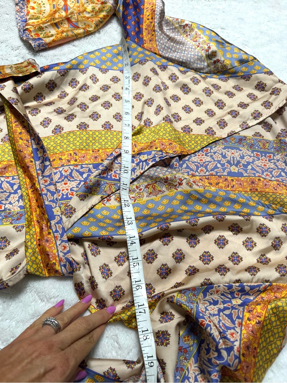 NWOT- 12th TRIBE Gold Standard Multicolored Kimono Dress - Picture 13 of 13
